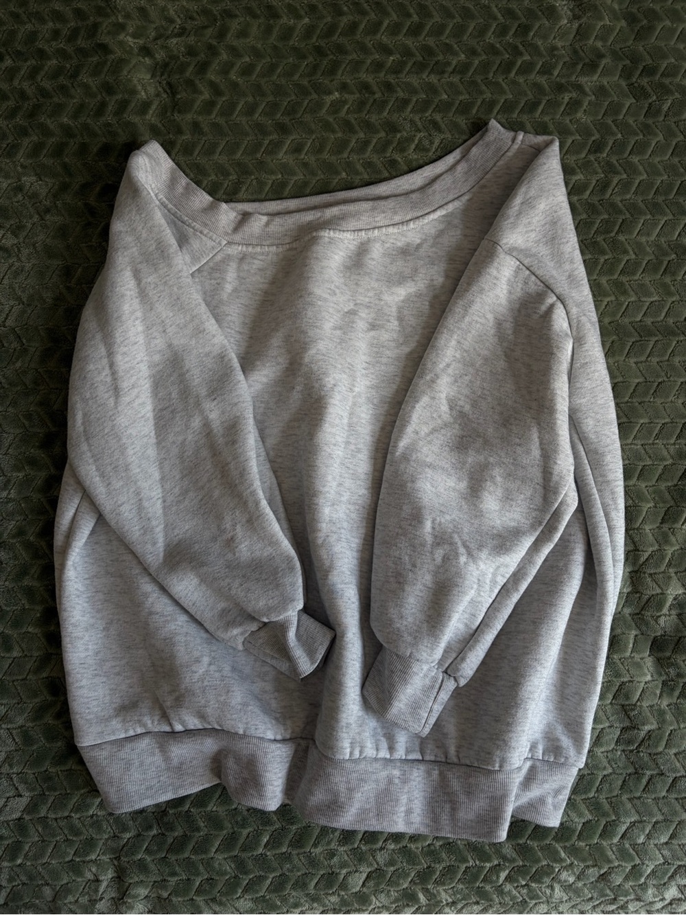 Muse Light Gray Sweatshirt with Subtle Texture
